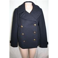 coach size m navy blue smart jacket coat