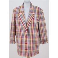 country casuals size s multi coloured checked jacket