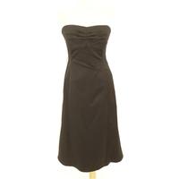 Coast Size 12 Black Satin Strapless A-line Evening Dressg