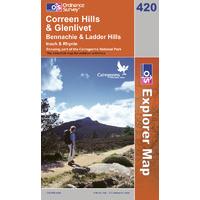 Coreen Hills & Glenlivet - OS Explorer Active Map Sheet Number 420