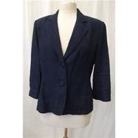 country casuals petite size 12 blue casual jacket coat