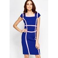 Contrast Stripy Pencil Dress