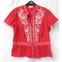 country casuals petite size 12 red blouse