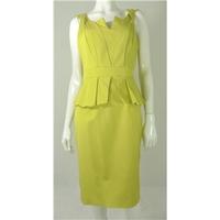 Coast Size 14 Lime Peplum Style Dress