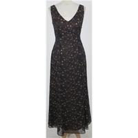 Country Casuals, size 10 navy & bronze embroidered dress