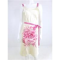 Coast Size 12 Cream Floral Sleeveless Dress