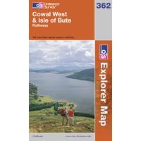 cowal west isle of bute os explorer active map sheet number 362