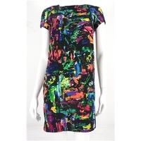 Cos, size 6 painterly multi-coloured print dress