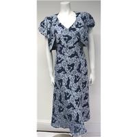 country casuals size 10 blue rose patterned dress bolero country casua ...
