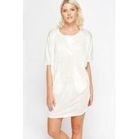 Cotton Blend Mini Dress