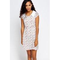 Collared Floral Mini Dress