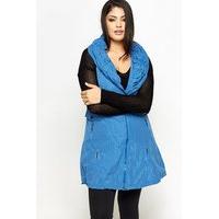 Cowl Neck Sleeveless Jacket