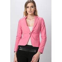 Cotton Blend Tailored Blazer