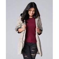 Contrast Colour Lightweight Parka
