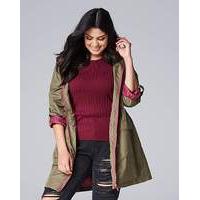 Contrast Colour Lightweight Parka