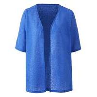 cobalt floral jacquard kimono