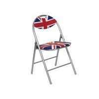 Cool Britannia Union Jack Folding Chair With Padded Back And Seat