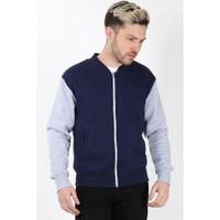 Contrast Sleeves Bomber Jacket