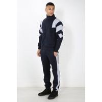 Contrast Patch Zip up Neck Tracksuit