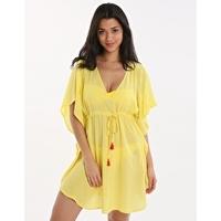 colour mix kaftan yellow