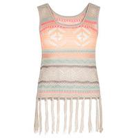 Coral Stone & Aqua Stripe Pattern Vest