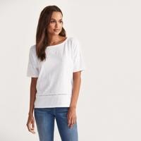 Cotton Slub Lace Trim T-Shirt