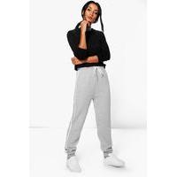 contrast side panel sweat joggers grey marl