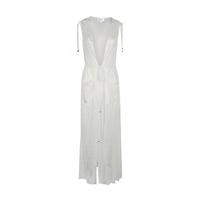 cosmo white mesh maxi kaftan