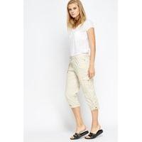 Cotton Blend Cropped Trousers