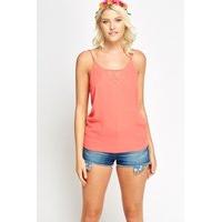 Coral Lace Insert Cami