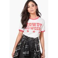 Cowgirl Slogan T-Shirt - oatmeal