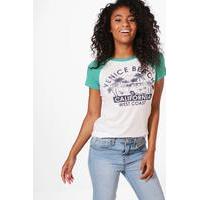 Contrast Venice Beach Tee - jade