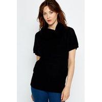 Cowl Neck Short Sleeve Pullover