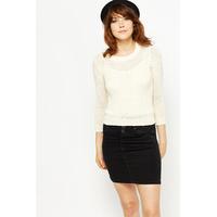 Cotton Blend Round Neck Jumper