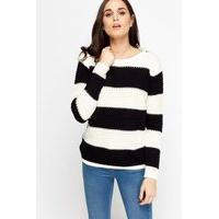 Colour Block Striped Jumper