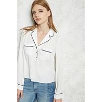 Contemporary Contrast-Trim Shirt