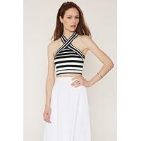 contemporary striped crop top