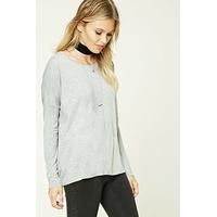 contemporary heathered knit top