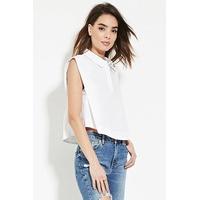 contemporary collar crop top