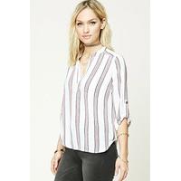 Contemporary Striped Woven Top