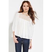 Contemporary Lace-Paneled Top