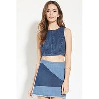 Contemporary Denim Crop Top