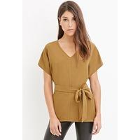 Contemporary Self-Tie Belted Tunic