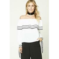 Contemporary Striped Flounce Top