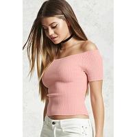 contemporary ribbed crop top