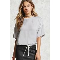 contemporary boxy satin top