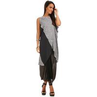 colour 5 power tunic silver womens tunic dress in blue