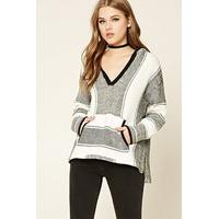 Contrast-Striped Hoodie