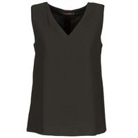 color block santa clara womens vest top in black