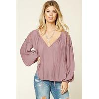 Contemporary Lace-Paneled Top